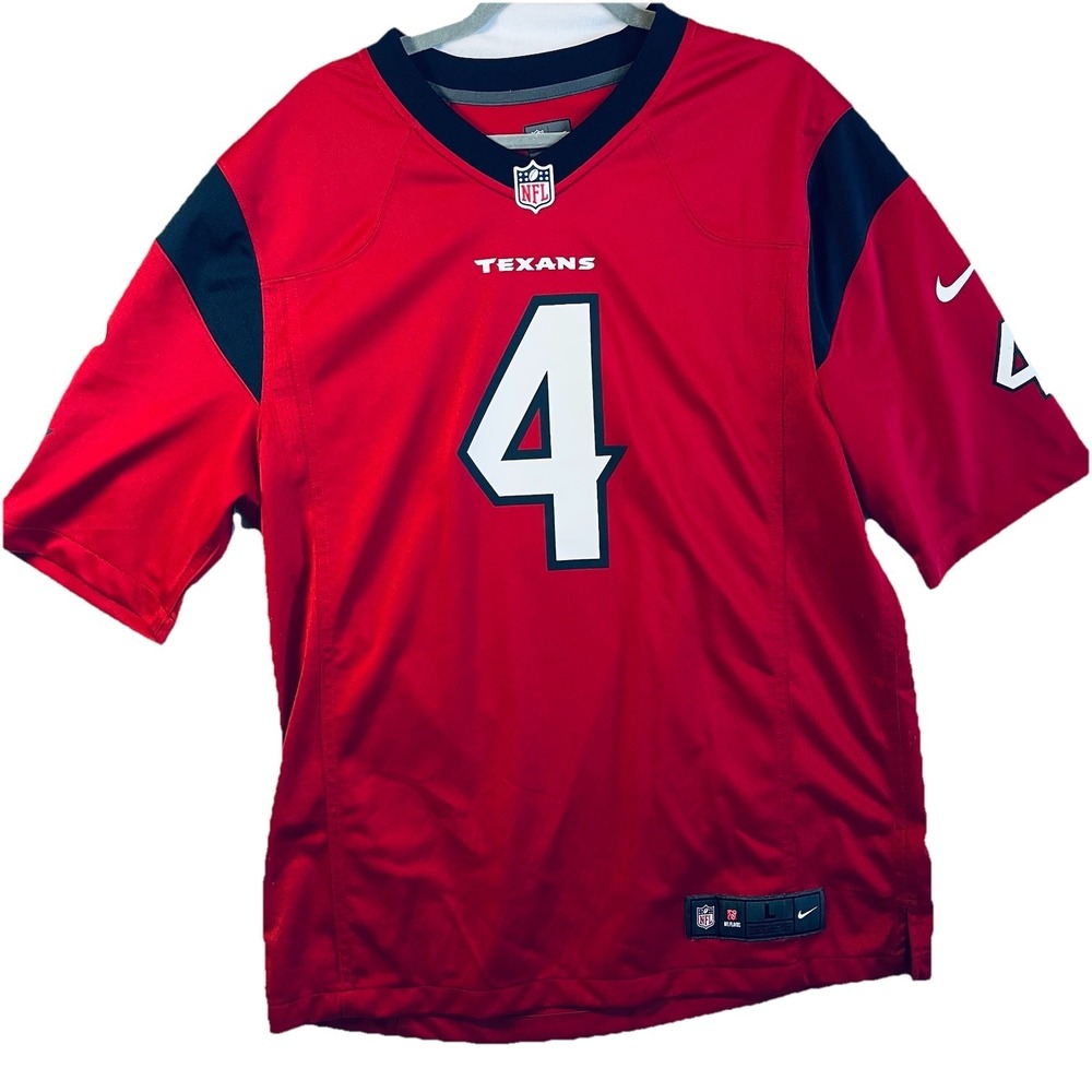 Houston Texans Deshaun Watson NFL‎ Football Jersey Nike On Field Large Red